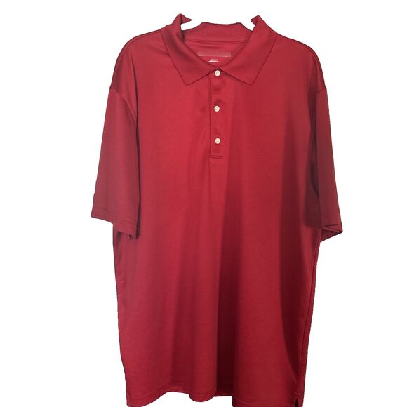 Greg Norman Polo Golf Shirt Mens Size XXL Red Play Dry Solid Short Sleeve - Picture 1 of 7